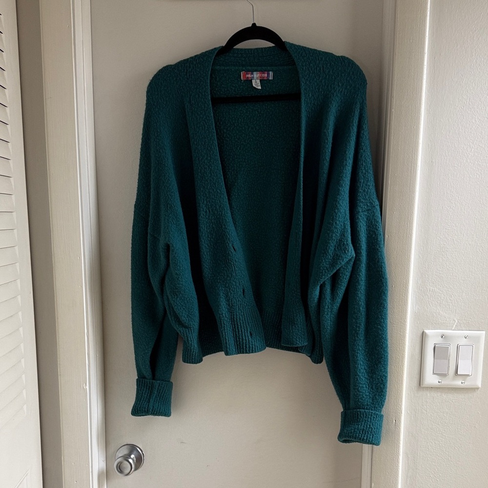 Urban Outfitters Teal Open Cardigan